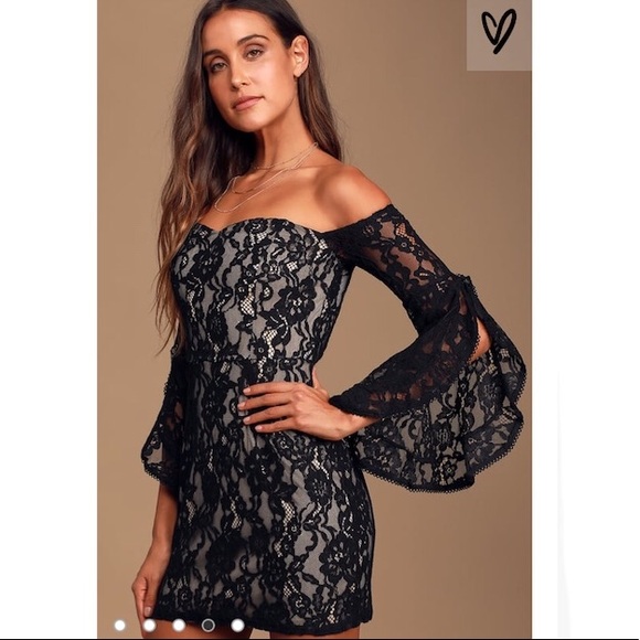 Lulus Lace Off-the-Shoulder Bodycon Dress - Picture 3 of 7